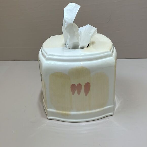 FLORAL DESIGN PORCELAIN TISSUE BOX COVER‎ - Picture 4 of 6